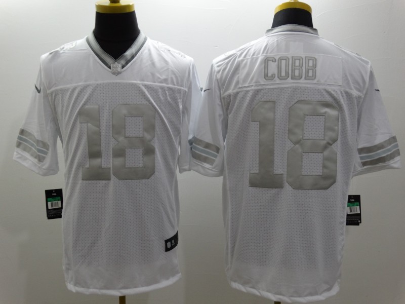 Men's Green Bay Packers Randall Cobb #18 White Jersey